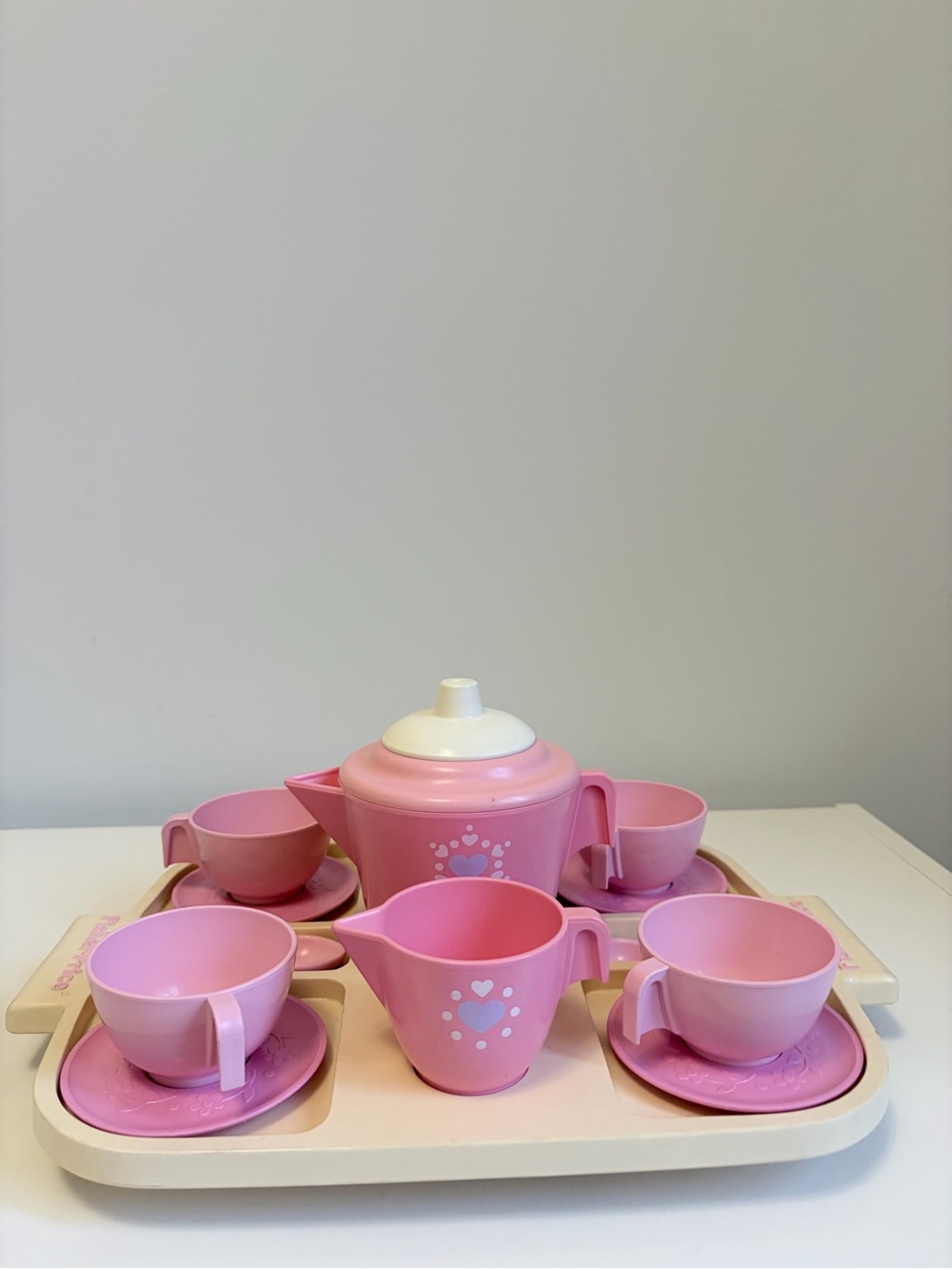Vintage 1980's Fisher-Price Pink Kids Tea Set
